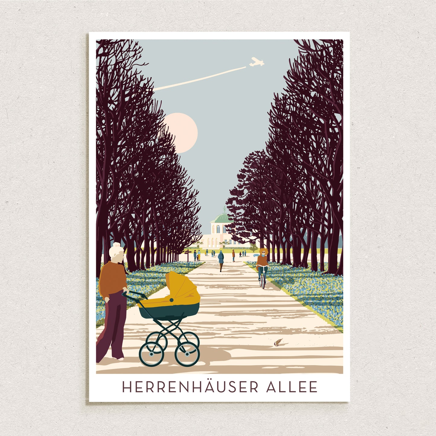 Din A4 Print | Herrenhäuser Allee im Frühling