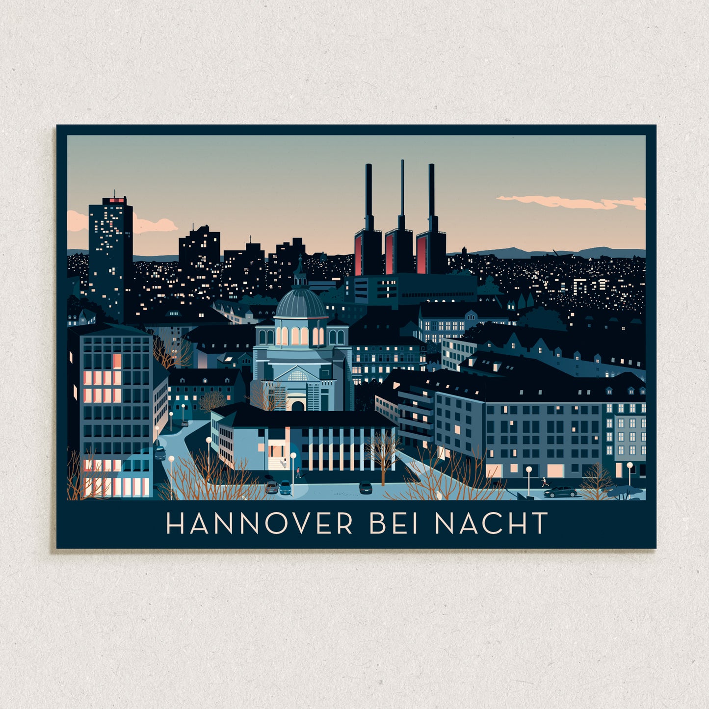 Din A4 Print | Skyline Hannover | Illustration