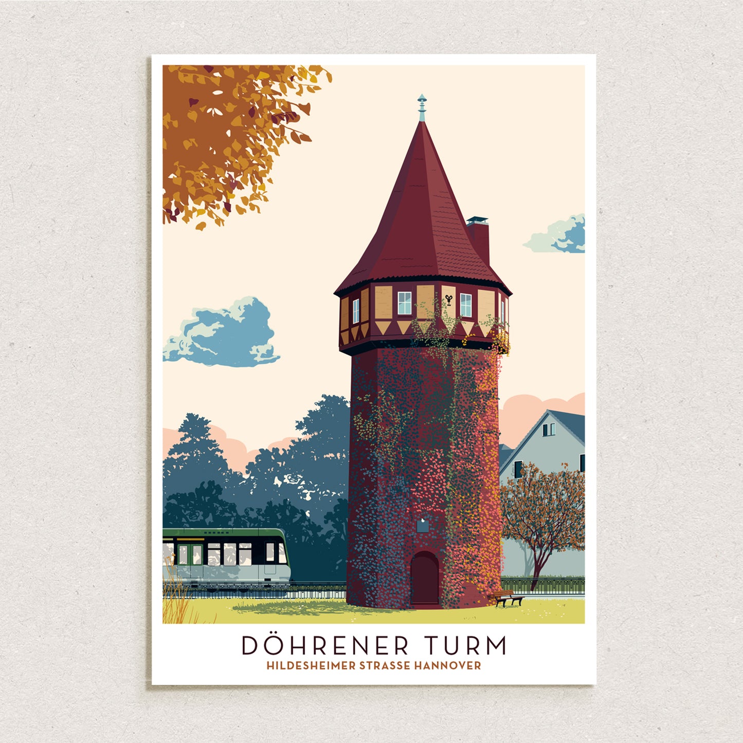 Döhrener Turm | DIN A4 Poster | Plakat | Illustration