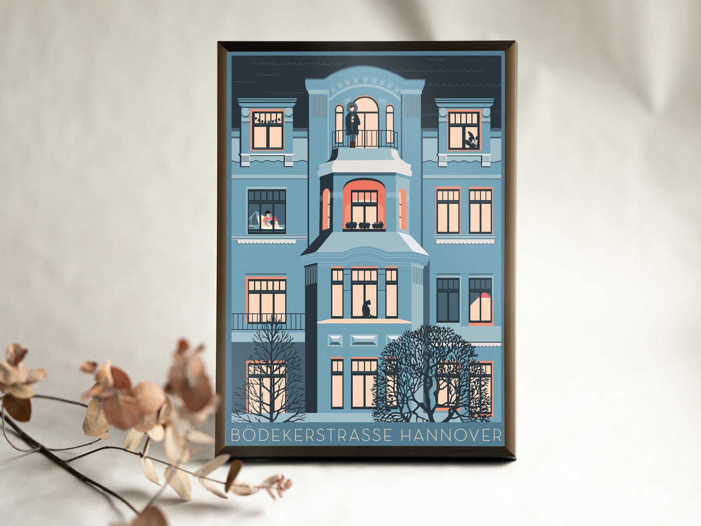 Din A4 Print | Bödekerstraße Hannover | Lister Platz | Illustration