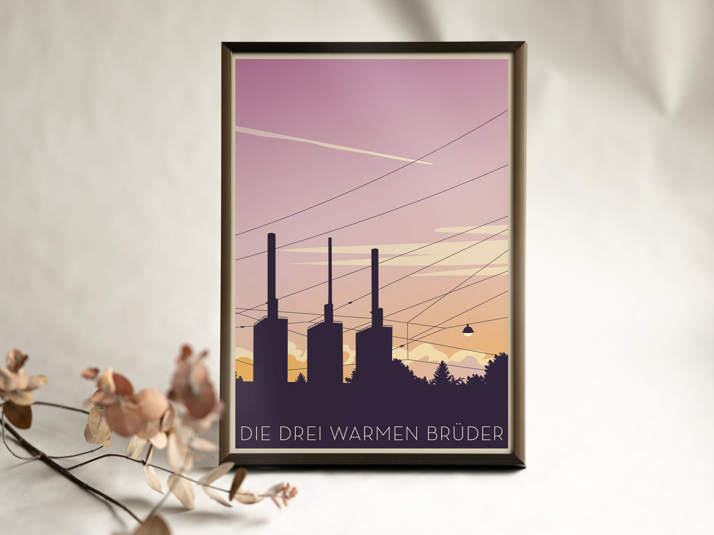 Din A4 Print | Himmel über Linden | Illustration