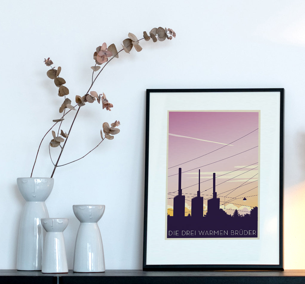 Din A4 Print | Himmel über Linden | Illustration