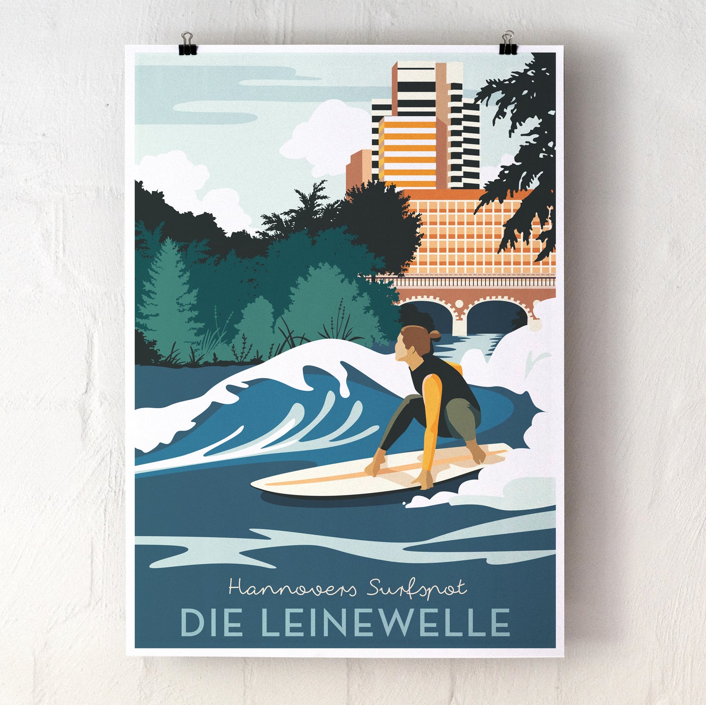Hannover Leinewelle| Poster | Plakat | Illustration | Städteposter