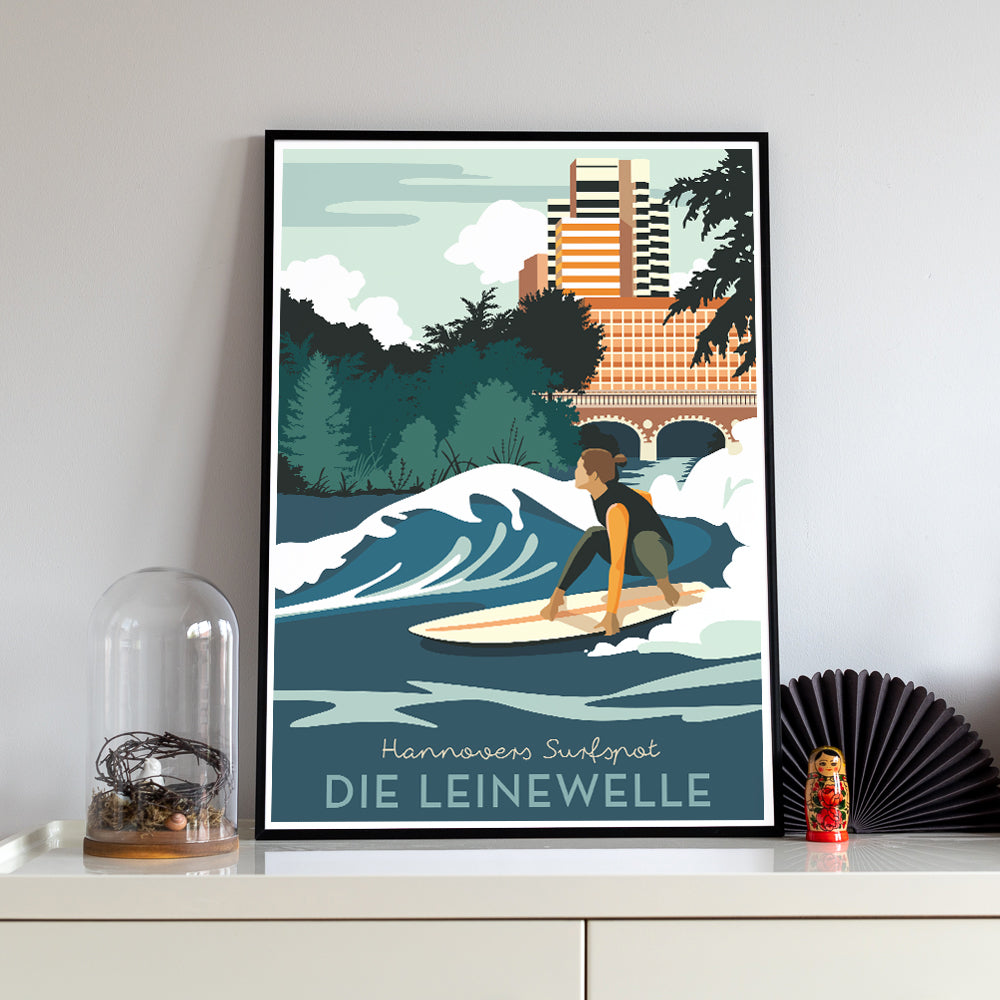 Hannover Leinewelle| Poster | Plakat | Illustration | Städteposter