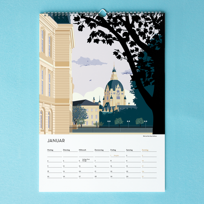 DIN A3 Jahres-Kalender Hannover 2027 | Wandkalender | Kunstkalender