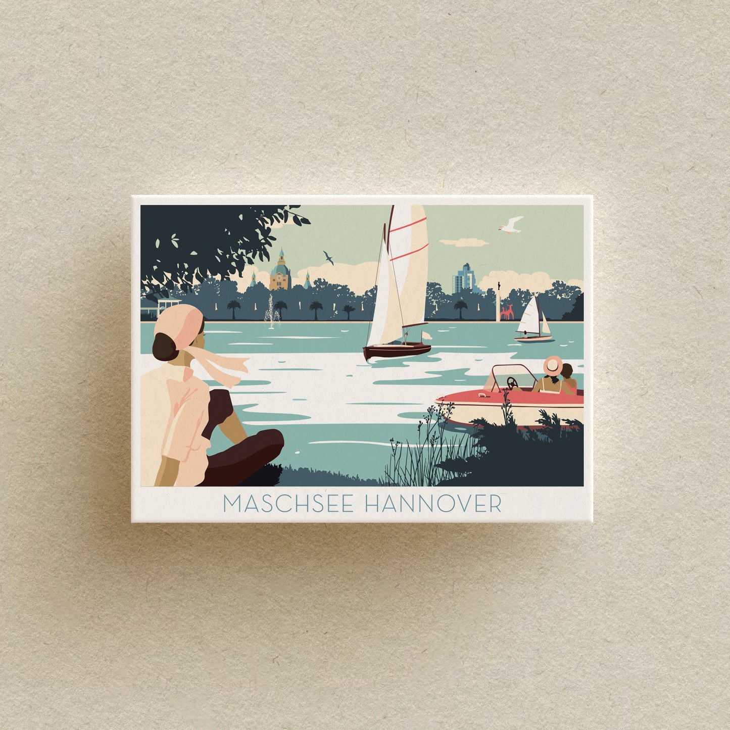 Din A4 Print | Maschsee | Illustration