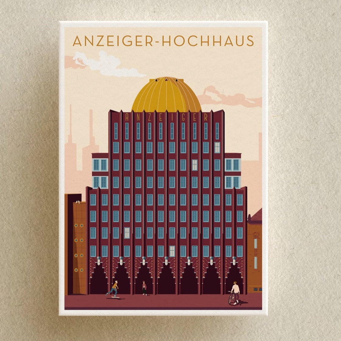 Din A4 Print | Anzeiger Hochhaus Hannover | Goseriede | Illustration