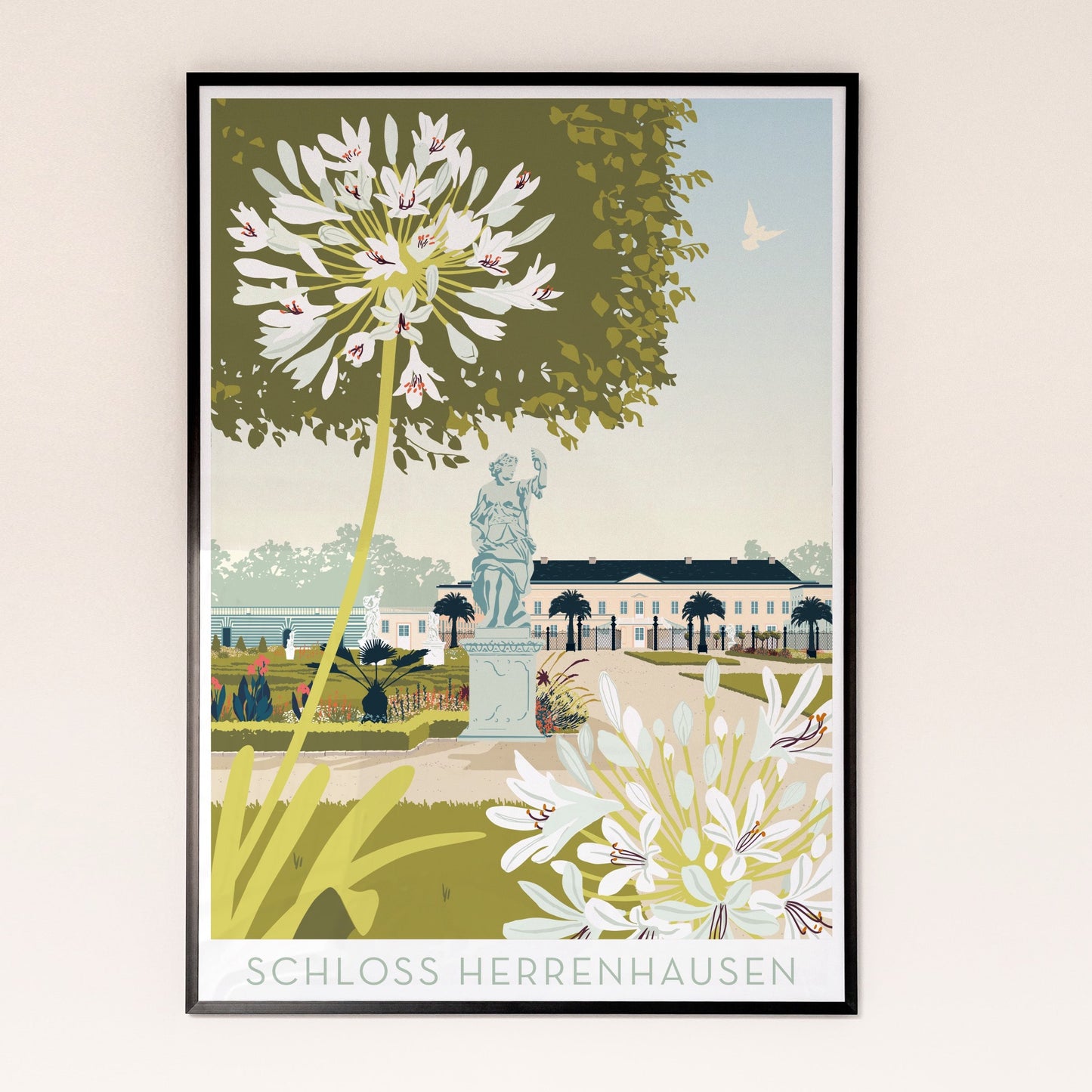 Großer Garten Herrenhausen mit Schloss | Poster | Plakat | Wandbild