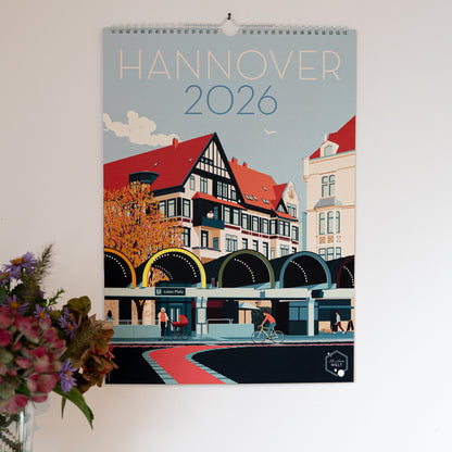 DIN A3 Jahres-Kalender Hannover 2026 | Wandkalender | Kunstkalender