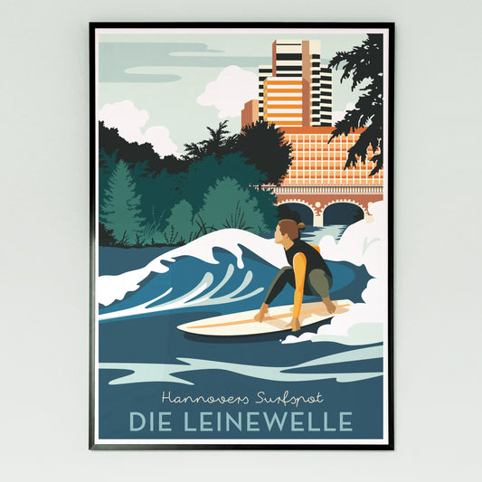 Hannover Leinewelle| Poster | Plakat | Illustration | Städteposter