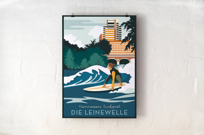 Hannover Leinewelle| Poster | Plakat | Illustration | Städteposter