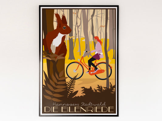 Herbstliche Eilenriede | Poster | Plakat | Illustration